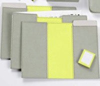 Leatherette folder set - citron/slate