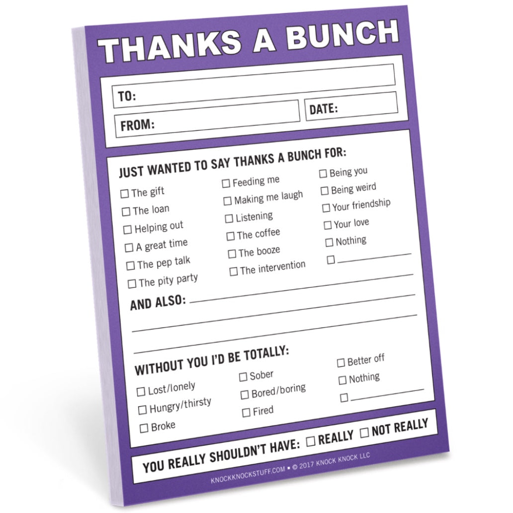 Nifty notes - Thanks a bunch