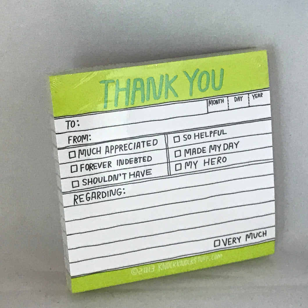 Sticky note - Thank you
