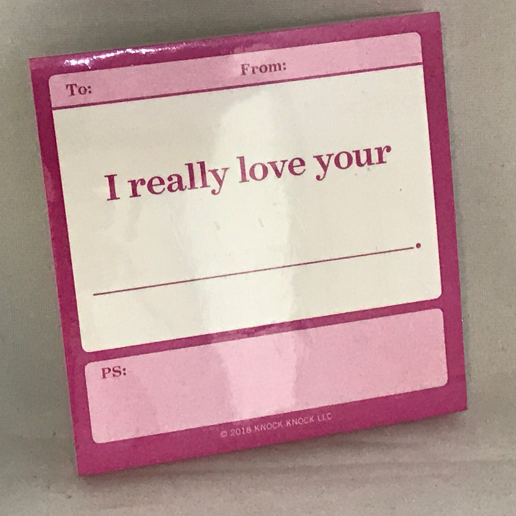 sticky note - really love your