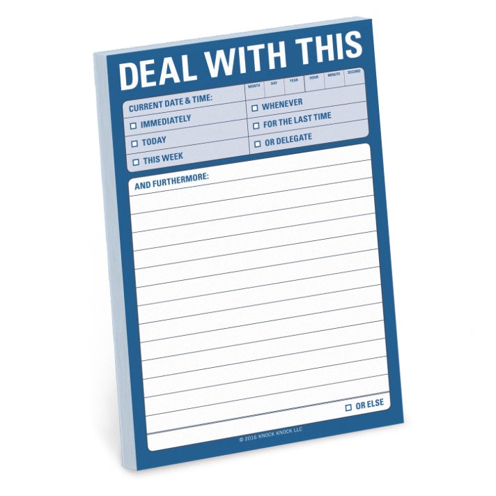 Deal with this big sticky note