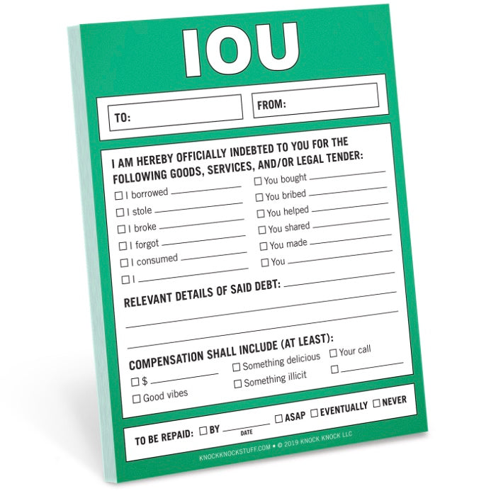 Nifty note-IOU
