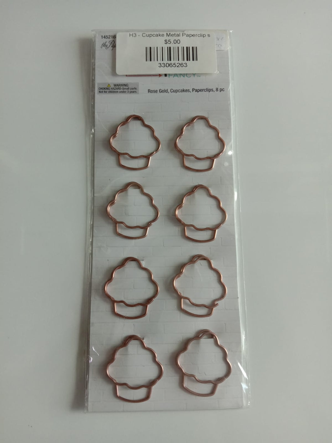 H3 - Cupcake Metal Paperclip set