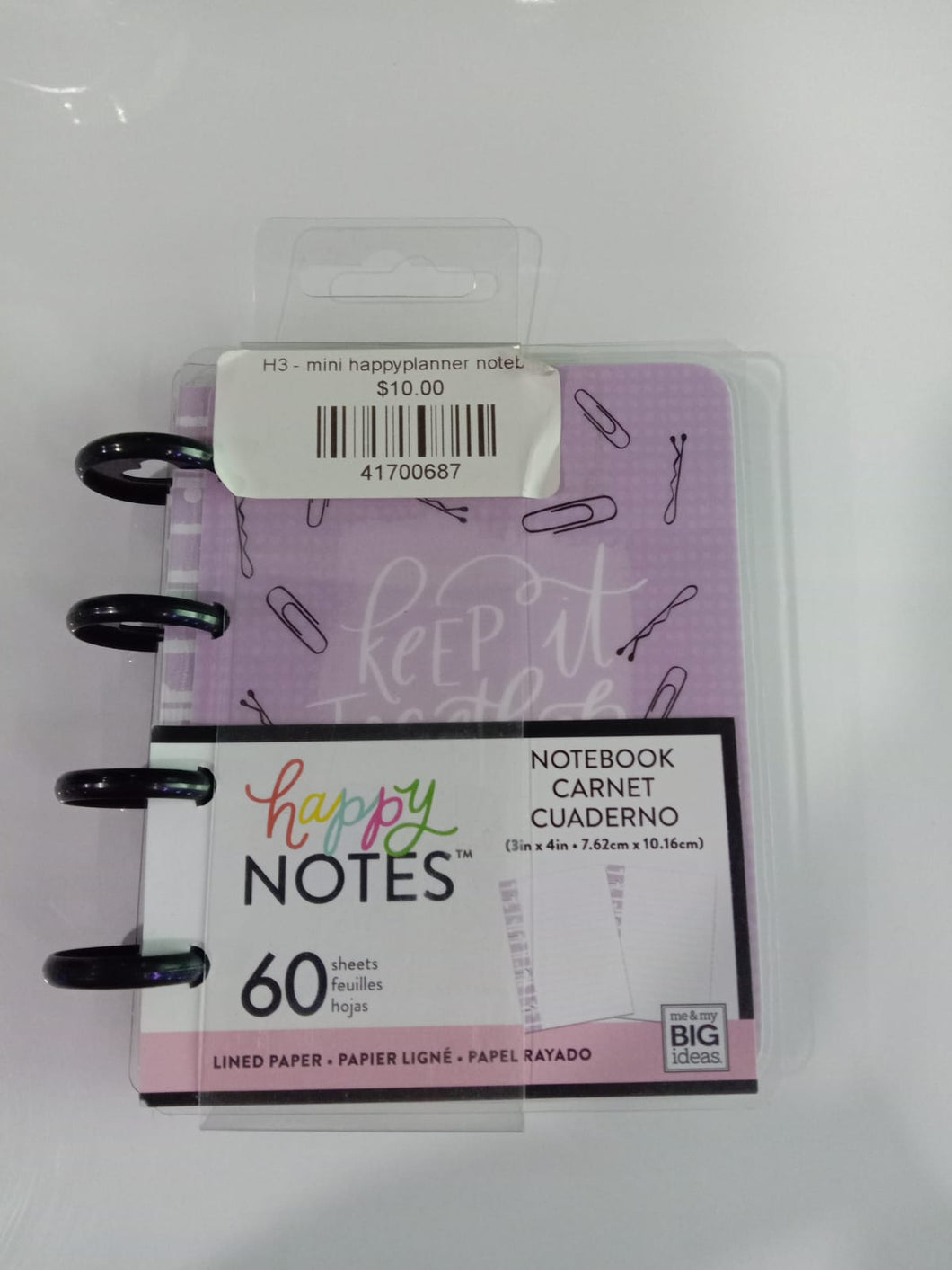 H3 - mini happyplanner notebook