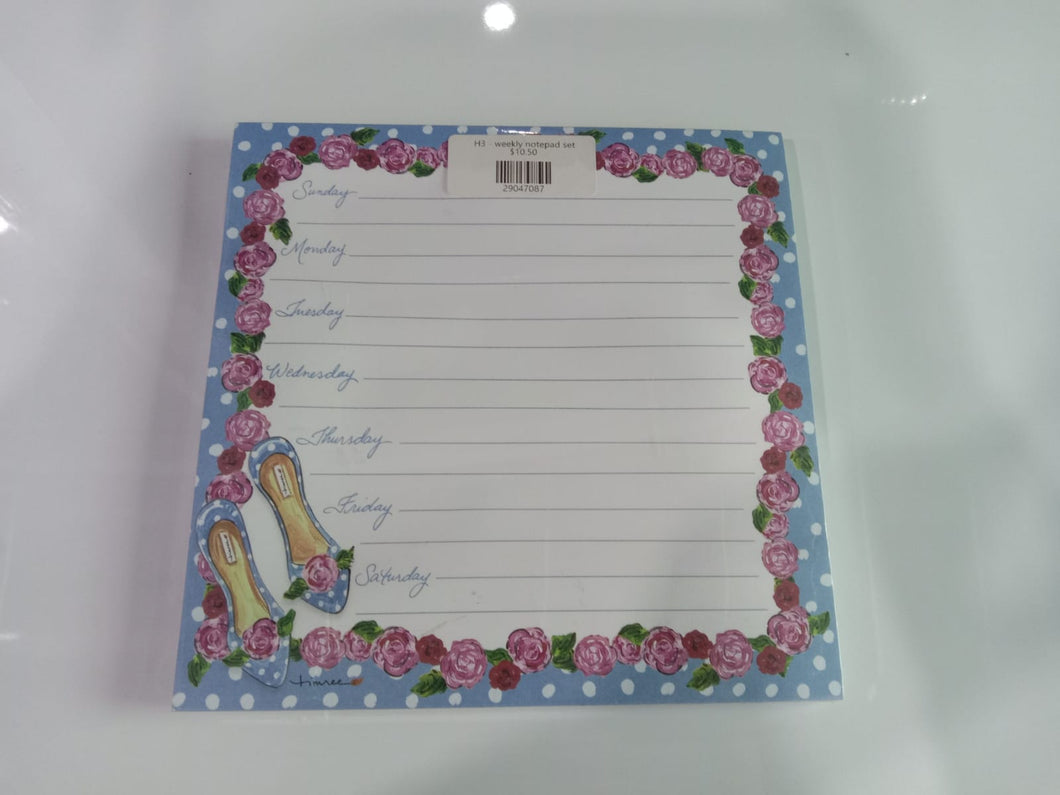H3 - weekly notepad set