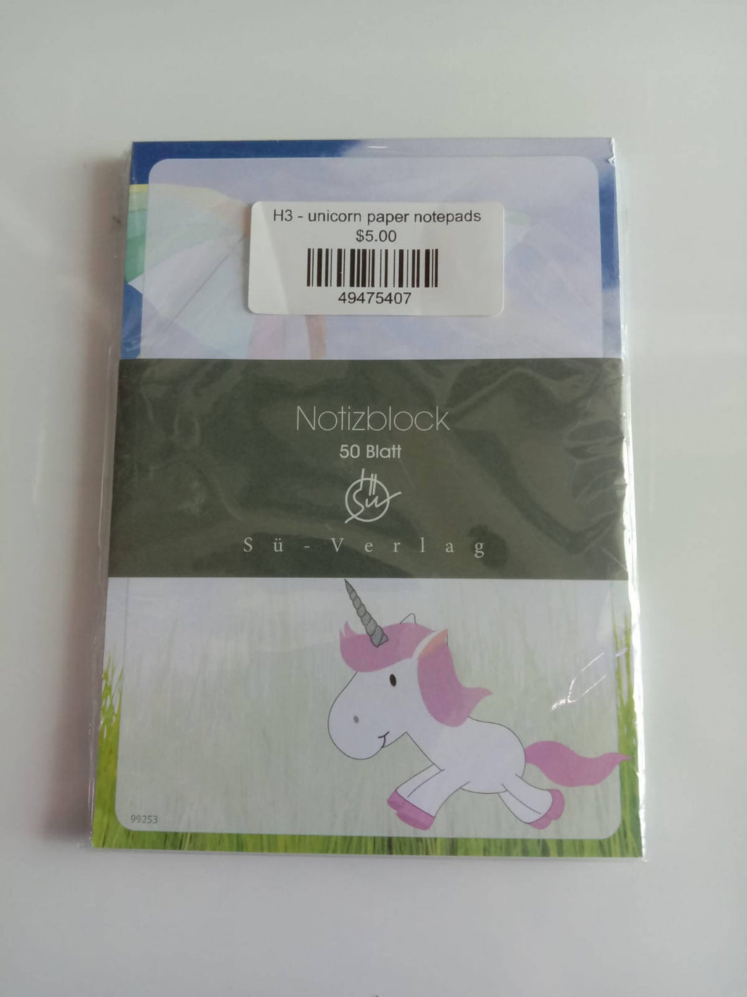 H3 - unicorn paper notepads