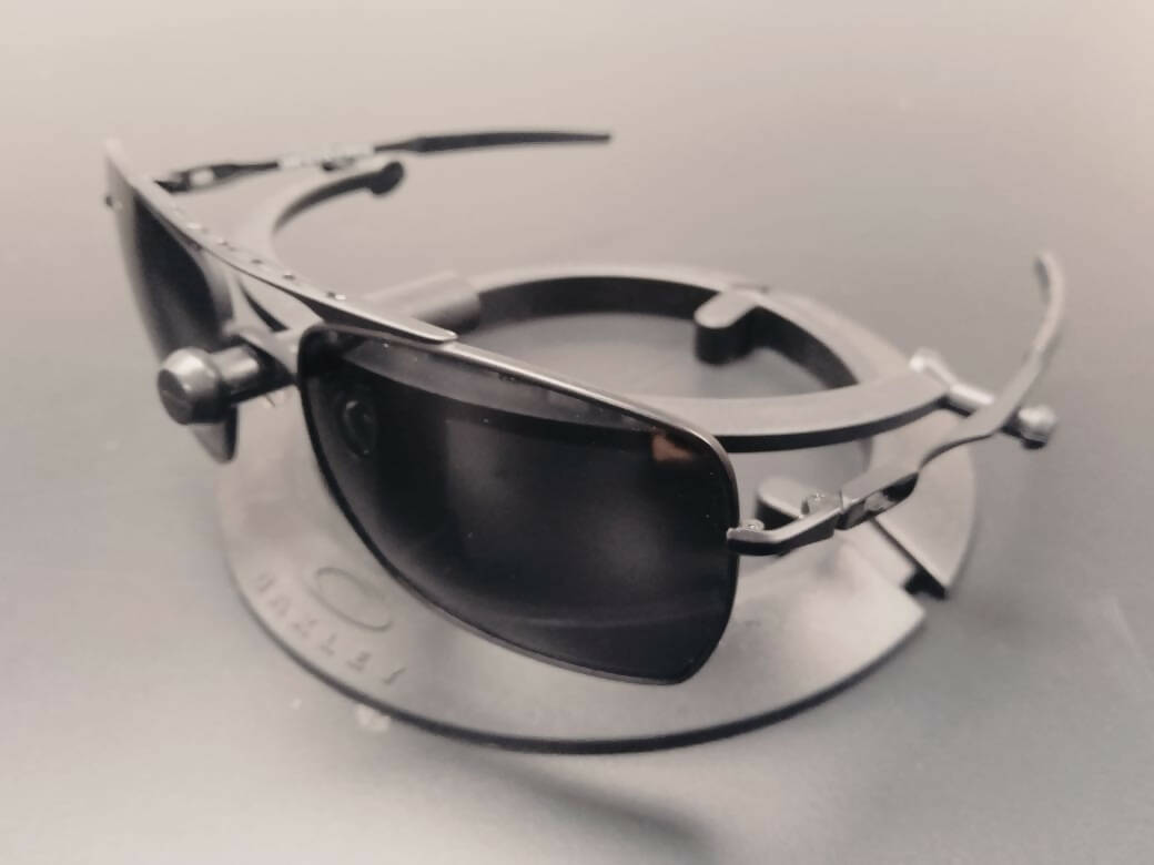 Used Oakley Deviation Matte Black with Black polarized replacement lens
